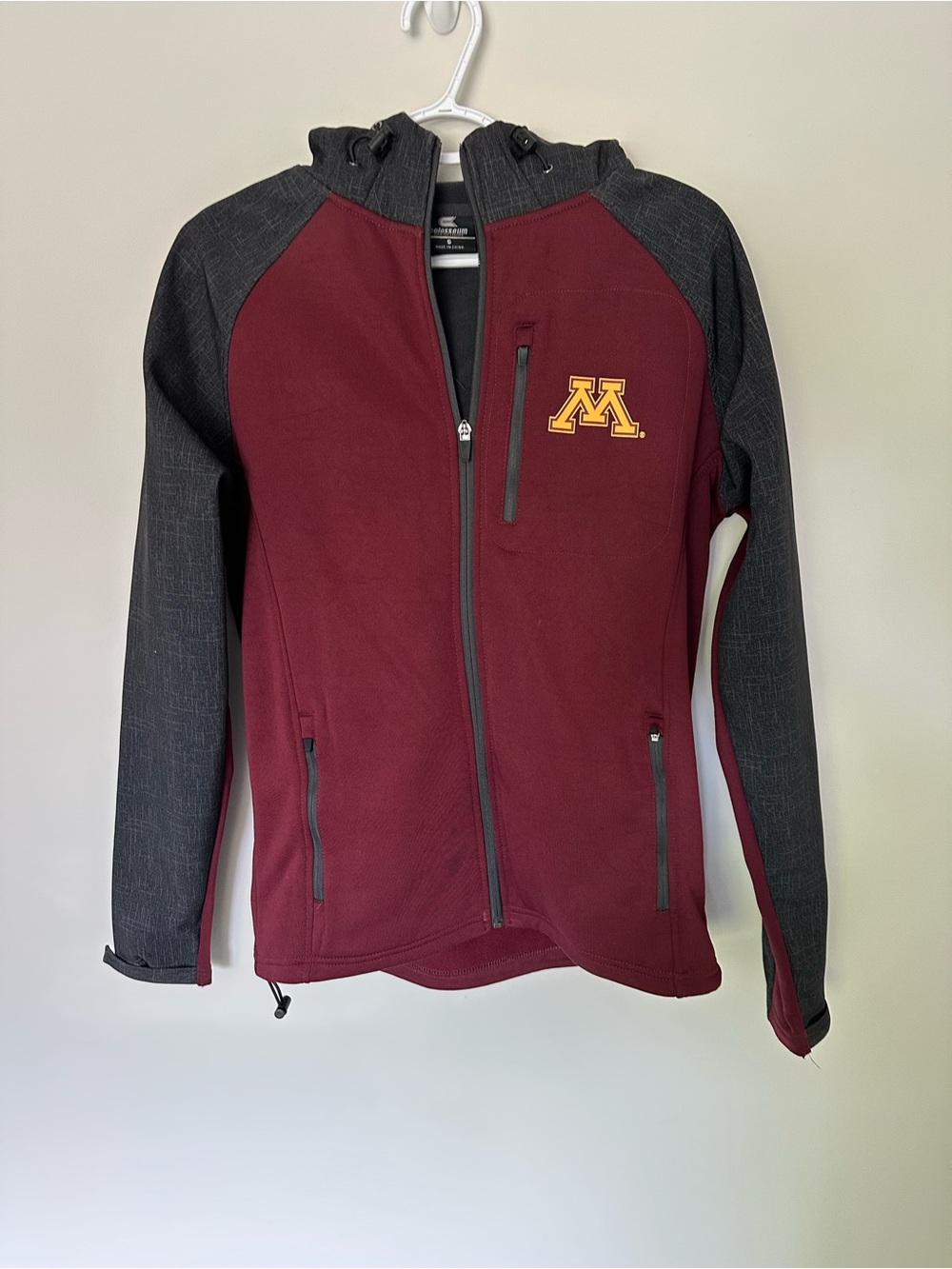 University of Minnesota Maroon & Charcoal Full-Zip Hoodie Jacket